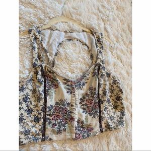 🌸 Floral Corset Crop Tank Top 🌸